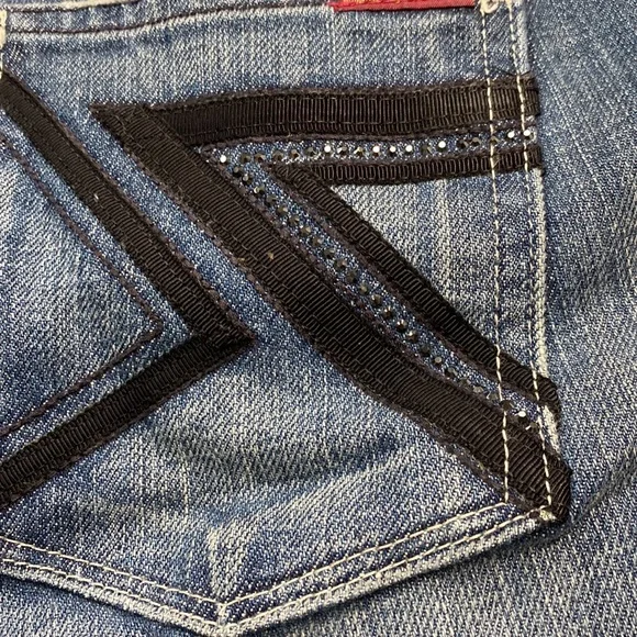 7 For All Mankind Vintage  Original Crystal Logo CottonStretch Jeans NeverUsed - Picture 16 of 16